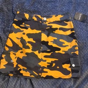 Camo Skirt (grey and yellow)
